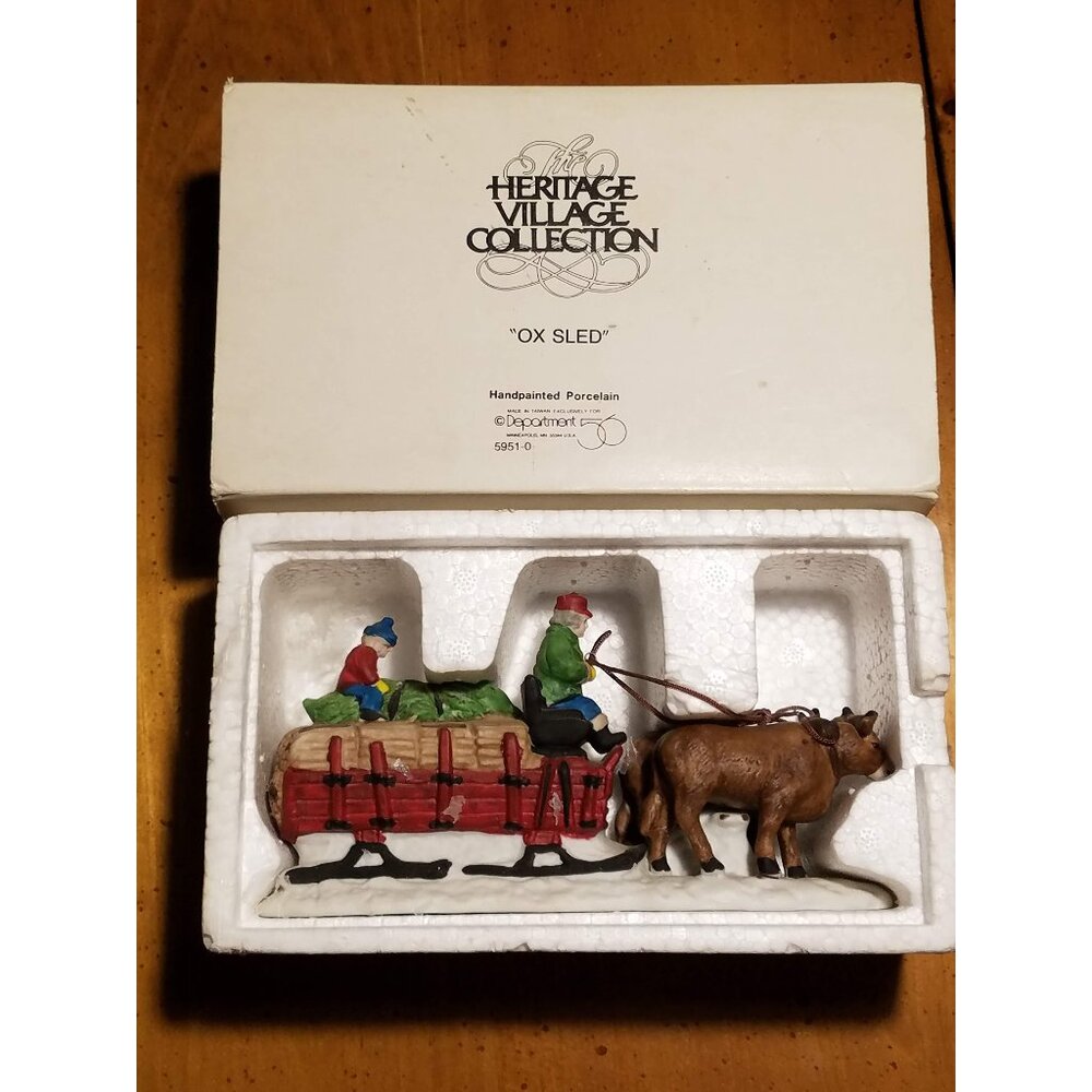 "Ox Sled" #5951-0 Heritage Village Collection -Retired-